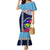 Fiji Lelean Memorial School Mermaid Dress Tapa and Polynesian Tribal Pattern LT03 Women Blue - Polynesian Pride