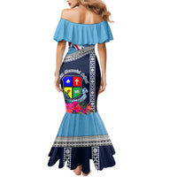Fiji Lelean Memorial School Mermaid Dress Tapa and Polynesian Tribal Pattern LT03 - Polynesian Pride