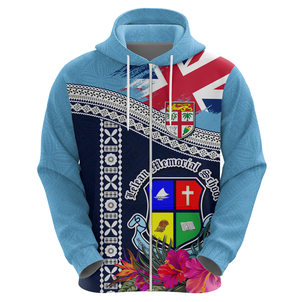 Fiji Lelean Memorial School Zip Hoodie Tapa and Polynesian Tribal Pattern LT03 - Polynesian Pride