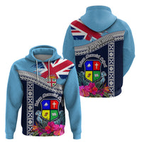 Fiji Lelean Memorial School Zip Hoodie Tapa and Polynesian Tribal Pattern LT03 - Polynesian Pride