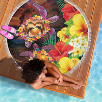 Hawaiian Sea Animals Love Couple Beach Blanket Aloha Sunset Symphony LT03 - Polynesian Pride