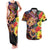 Hawaiian Sea Animals Love Couple Couples Matching Tank Maxi Dress and Hawaiian Shirt Aloha Sunset Symphony