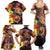 Hawaiian Sea Animals Love Couple Family Matching Summer Maxi Dress and Hawaiian Shirt Aloha Sunset Symphony