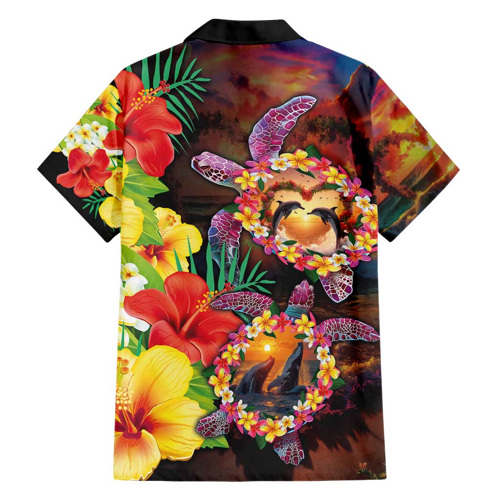 Hawaiian Sea Animals Love Couple Hawaiian Shirt Aloha Sunset Symphony LT03 - Polynesian Pride