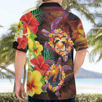 Hawaiian Sea Animals Love Couple Hawaiian Shirt Aloha Sunset Symphony LT03 - Polynesian Pride