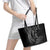 New Zealand Valentine's Day Leather Tote Bag Silver Fern and Line Art Love Couple