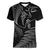 New Zealand Valentine's Day Women V-Neck T-Shirt Silver Fern and Line Art Love Couple