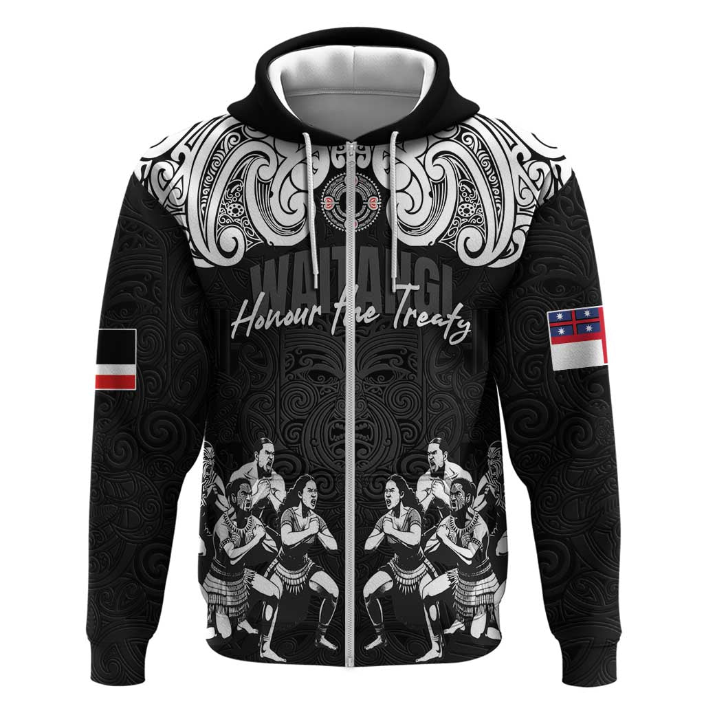 Aotearoa Waitangi Day - Toitu Te Tiriti Zip Hoodie New Zealand Honour the Treaty