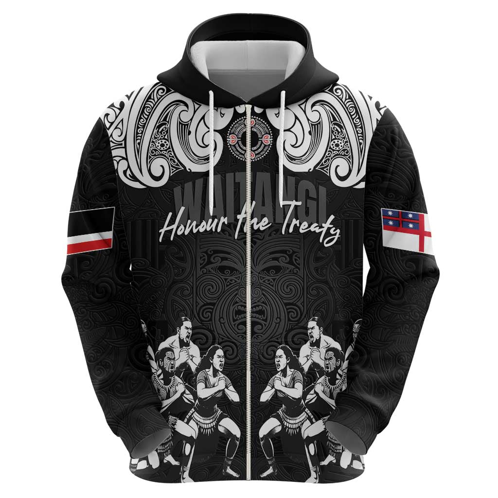 Aotearoa Waitangi Day - Toitu Te Tiriti Zip Hoodie New Zealand Honour the Treaty