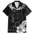 Hawaii Valentine Day Family Matching Puletasi and Hawaiian Shirt Polynesian Line Art Love Couple Hibiscus Tribal Pattern LT03 Dad's Shirt - Short Sleeve Black - Polynesian Pride