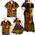 Hawaii Tiki Mask Cocktail Family Matching Off Shoulder Maxi Dress and Hawaiian Shirt Kakau Tattoo LT03 - Polynesian Pride