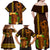 Hawaii Tiki Mask Cocktail Family Matching Off Shoulder Maxi Dress and Hawaiian Shirt Kakau Tattoo LT03 - Polynesian Pride