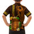 Hawaii Tiki Mask Cocktail Family Matching Off Shoulder Short Dress and Hawaiian Shirt Kakau Tattoo LT03 - Polynesian Pride