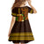 Hawaii Tiki Mask Cocktail Family Matching Off Shoulder Short Dress and Hawaiian Shirt Kakau Tattoo LT03 - Polynesian Pride