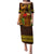 Hawaii Tiki Mask Cocktail Family Matching Puletasi and Hawaiian Shirt Kakau Tattoo LT03 Mom's Dress Brown - Polynesian Pride