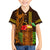 Hawaii Tiki Mask Cocktail Family Matching Short Sleeve Bodycon Dress and Hawaiian Shirt Kakau Tattoo LT03 Son's Shirt Brown - Polynesian Pride