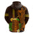 Hawaii Tiki Mask Cocktail Zip Hoodie Kakau Tattoo LT03 - Polynesian Pride