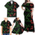 Hawaiian Green Kakau Art Tattoo-Ohia Lehua and Taro Leaves Family Matching Off Shoulder Maxi Dress and Hawaiian Shirt