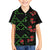 Hawaiian Green Kakau Art Tattoo-Ohia Lehua and Taro Leaves Family Matching Off Shoulder Short Dress and Hawaiian Shirt