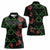 Hawaiian Green Kakau Art Tattoo-Ohia Lehua and Taro Leaves Women Polo Shirt