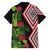 Aotearoa Tukutuku Motif Family Matching Off Shoulder Maxi Dress and Hawaiian Shirt Pohutukawa and Fern Leaves