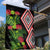 Aotearoa Tukutuku Motif Garden Flag Pohutukawa and Fern Leaves