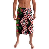 Aotearoa Tukutuku Motif Lavalava Pohutukawa and Fern Leaves