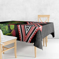 Aotearoa Tukutuku Motif Tablecloth Pohutukawa and Fern Leaves LT03 - Polynesian Pride