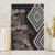 Aotearoa Tukutuku Motif Canvas Wall Art Pohutukawa and Fern Leaves Grayscale Color