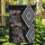 Aotearoa Tukutuku Motif Garden Flag Pohutukawa and Fern Leaves Grayscale Color