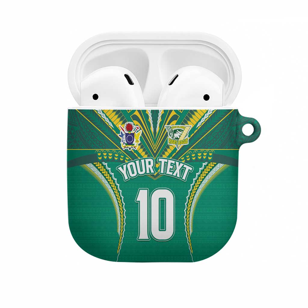 Custom Cook Islands Rugby AirPods Case Tatau Art Sport Style Green Color LT03 Green - Polynesian Pride