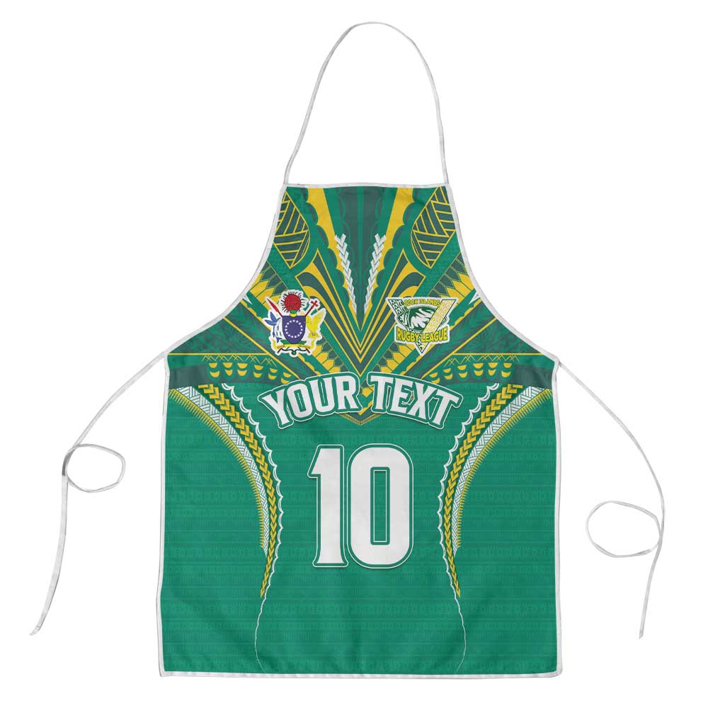 Custom Cook Islands Rugby Apron Tatau Art Sport Style Green Color LT03 Green - Polynesian Pride
