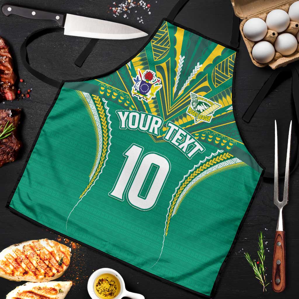 Custom Cook Islands Rugby Apron Tatau Art Sport Style Green Color LT03 Green - Polynesian Pride