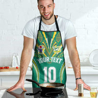 Custom Cook Islands Rugby Apron Tatau Art Sport Style Green Color LT03 - Polynesian Pride