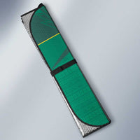 Custom Cook Islands Rugby Auto Sun Shade Tatau Art Sport Style Green Color LT03 - Polynesian Pride