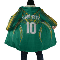 Custom Cook Islands Rugby Cloak Tatau Art Sport Style Green Color LT03 - Polynesian Pride