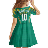 Custom Cook Islands Rugby Family Matching Summer Maxi Dress and Hawaiian Shirt Tatau Art Sport Style Green Color