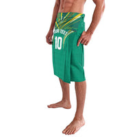 Custom Cook Islands Rugby Lavalava Tatau Art Sport Style Green Color LT03 - Polynesian Pride