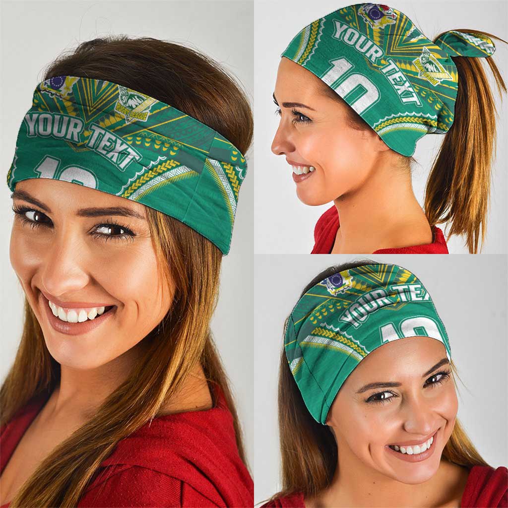 Custom Cook Islands Rugby Neck Gaiter Tatau Art Sport Style Green Color