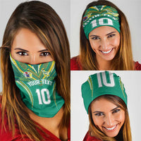Custom Cook Islands Rugby Neck Gaiter Tatau Art Sport Style Green Color