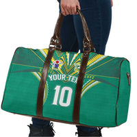Custom Cook Islands Rugby Travel Bag Tatau Art Sport Style Green Color LT03 - Polynesian Pride