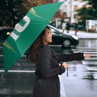 Custom Cook Islands Rugby Umbrella Tatau Art Sport Style Green Color LT03 - Polynesian Pride