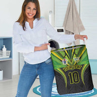 Custom Cook Islands Rugby Laundry Basket Tatau Art Sport Style Black Color LT03 - Polynesian Pride
