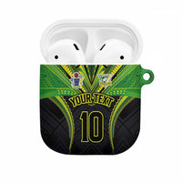 Custom Cook Islands Rugby AirPods Case Tatau Art Sport Style Black Color