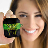 Custom Cook Islands Rugby AirPods Case Tatau Art Sport Style Black Color