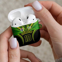 Custom Cook Islands Rugby AirPods Case Tatau Art Sport Style Black Color