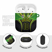 Custom Cook Islands Rugby AirPods Case Tatau Art Sport Style Black Color