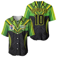 Custom Cook Islands Rugby Baseball Jersey Tatau Art Sport Style Black Color LT03 - Polynesian Pride