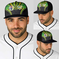Cook Islands Rugby Baseball Net Cap Tatau Art Sport Style Black Color LT03 - Polynesian Pride