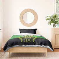 Custom Cook Islands Rugby Bedding Set Tatau Art Sport Style Black Color LT03 - Polynesian Pride